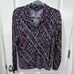 ZAC & RACH Multi Color Button Down Top - Size Medium